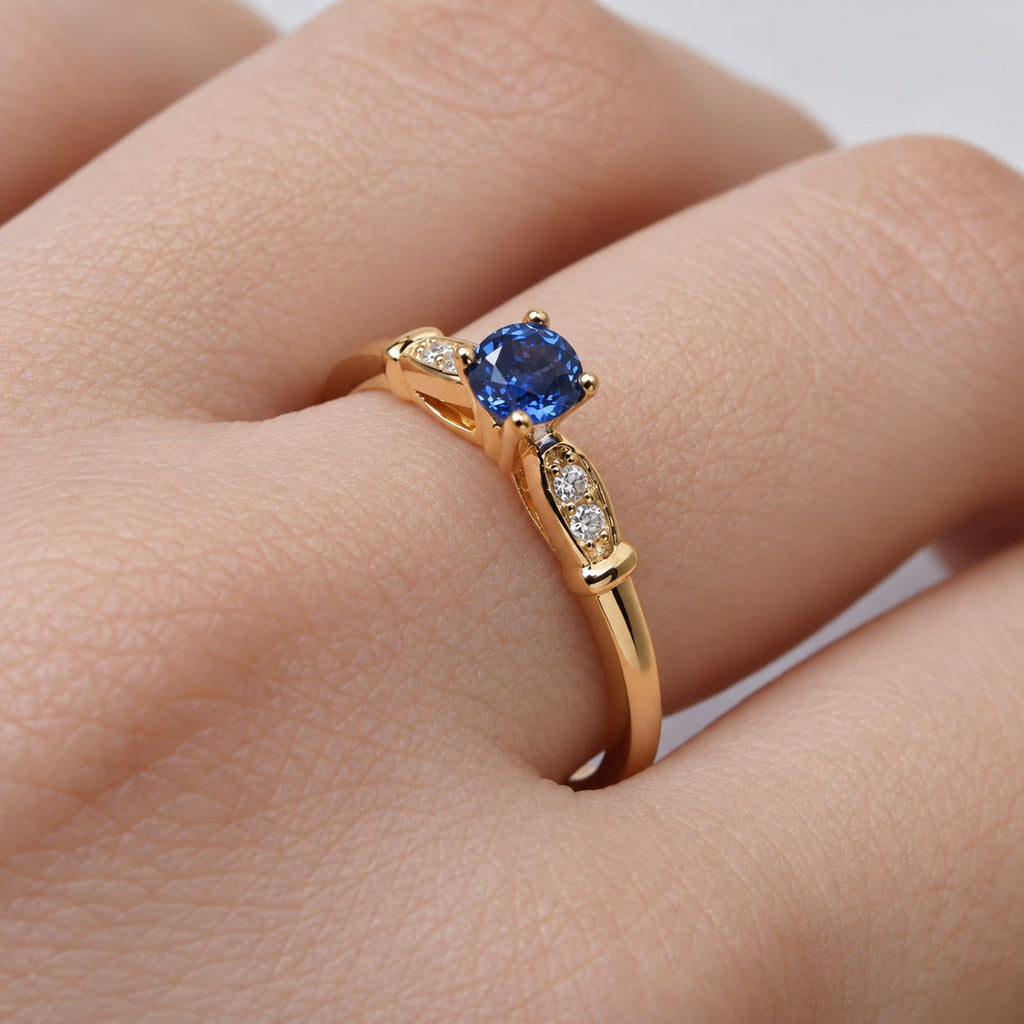 Anillo con Piedra azul