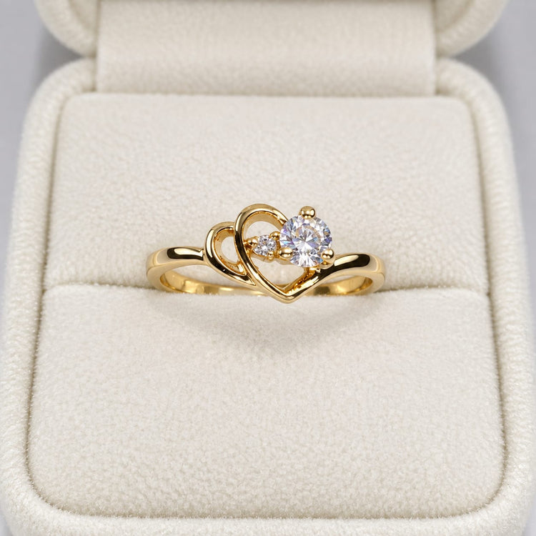 Anillo de Promesa Valentina en oro 18k – Jade18k