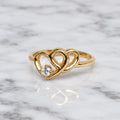 Anillo Corazón Entrelazado