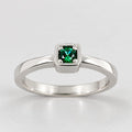 Anillo de Compromiso Plata "Esmeralda"
