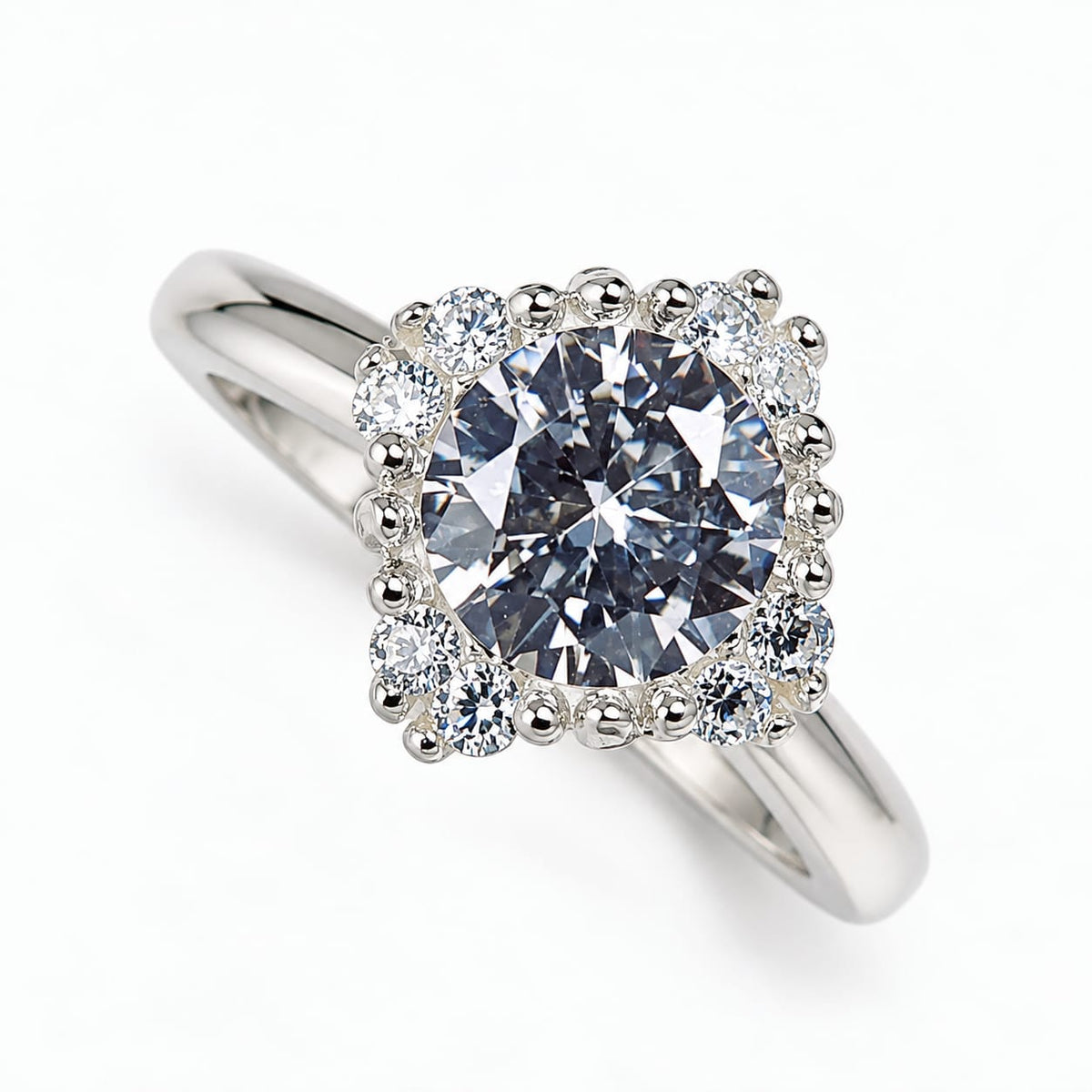 Diamond Halo Engagement Ring
