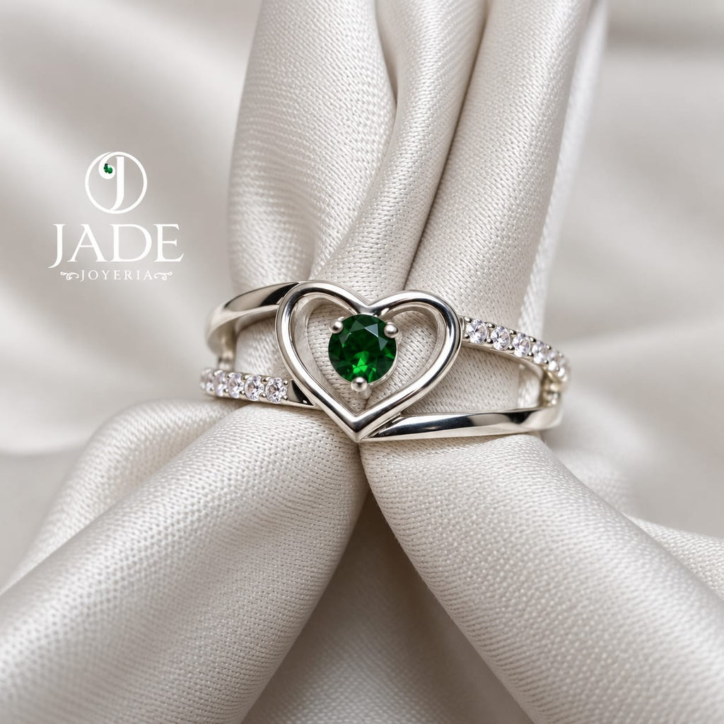 Anillo de compromiso Plata "Green"