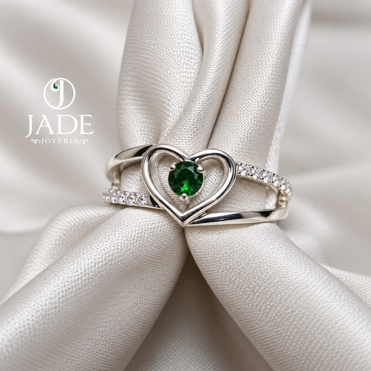 Anillo de compromiso Plata "Green"