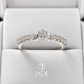 Anillo de compromiso arcoiris en plata ley