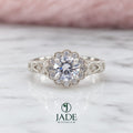 Anillo Flor linsianthus en plata fina
