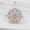 Anillo de Flor Preciosa en plata ley