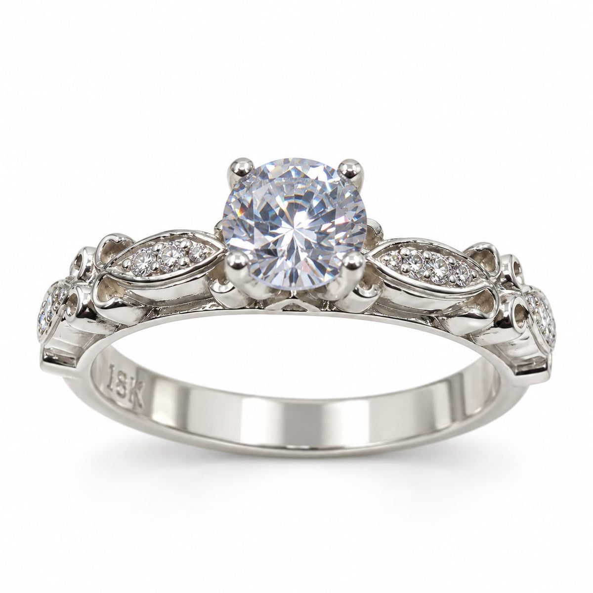 Anillo de Compromiso en Plata "Vintage"