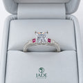 Anillo Gretel de compromiso en plata ley