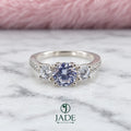 Anillo 3 piedras de Amor en plata fina