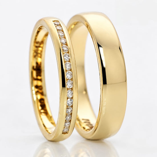 Aros de Boda Nuestra Magia Juntos en oro 18k – Jade18k