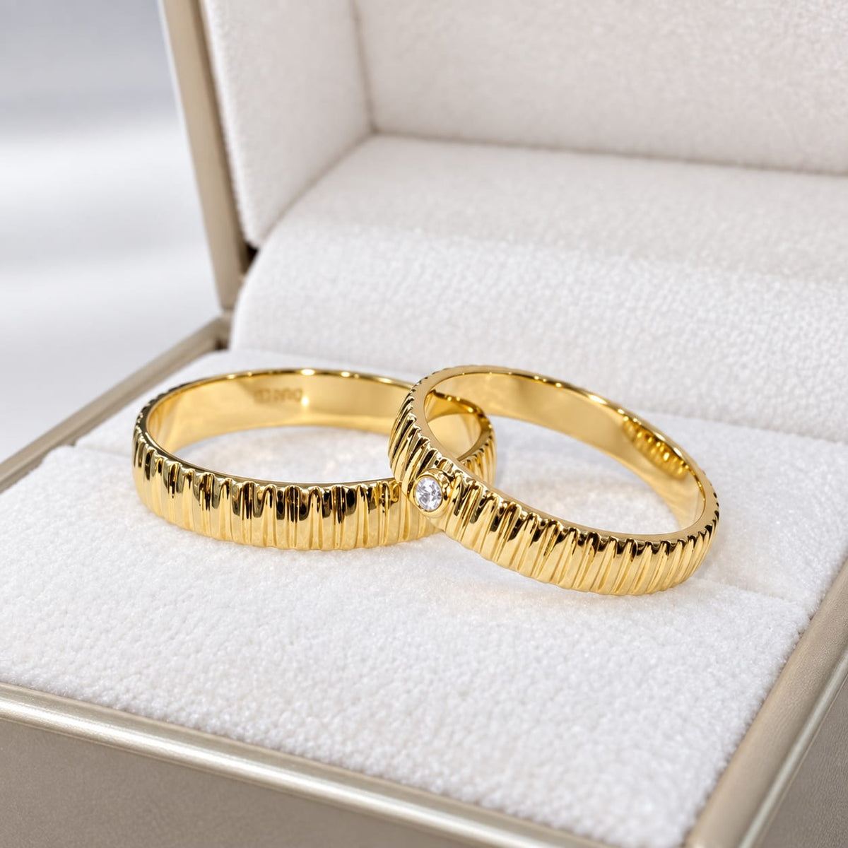 Aros de boda en oro 18k Eternidad mia