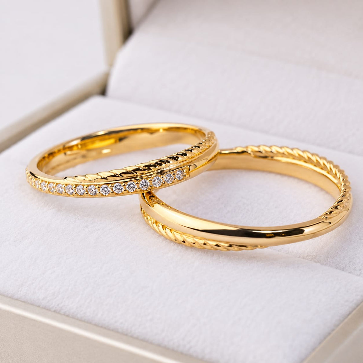 Aros de boda 18k  Brillante amor moisanita