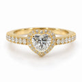 Anillo de Promesa con Moissanite Corazon Brillante
