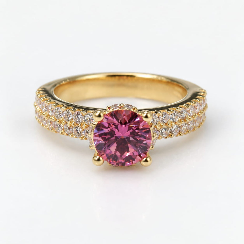 Anillo con piedra Rosa