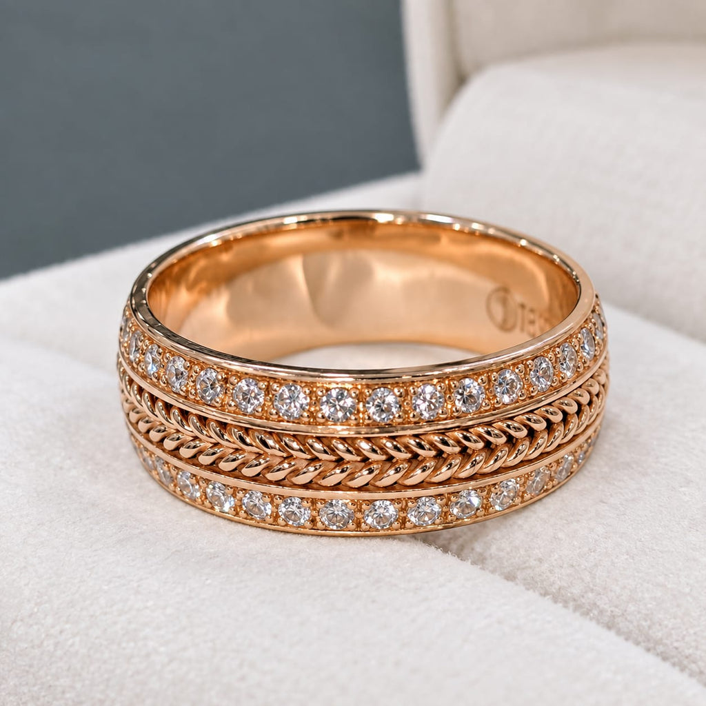 Aro de Boda con Moissanite Trezando