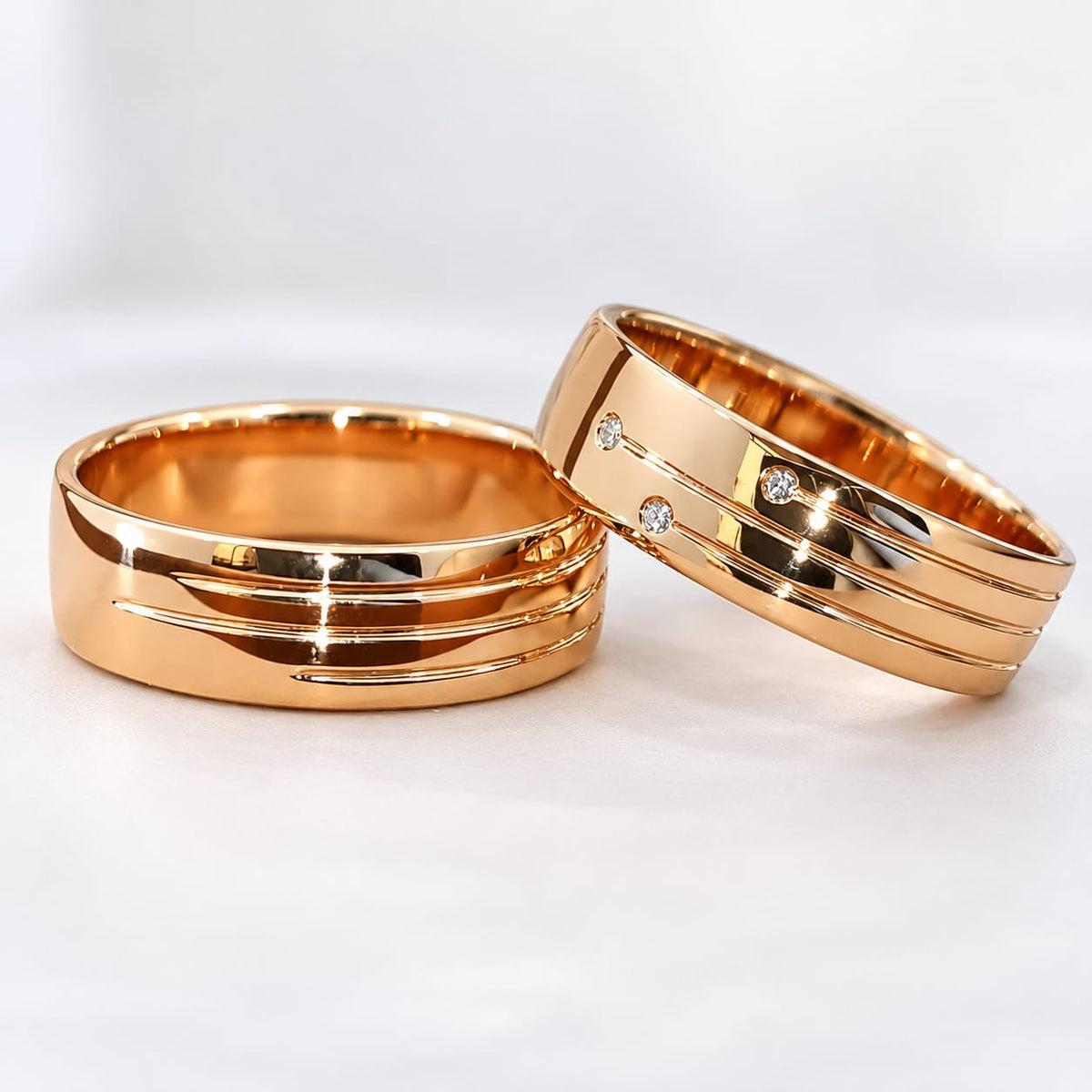 Aros de matrimonio 3 lineas de amor