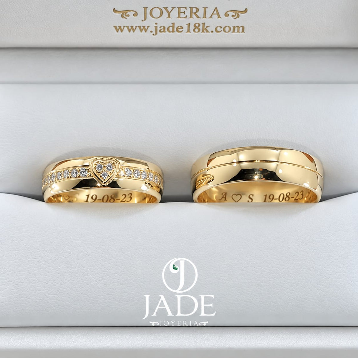 Aros de matrimonio corazón