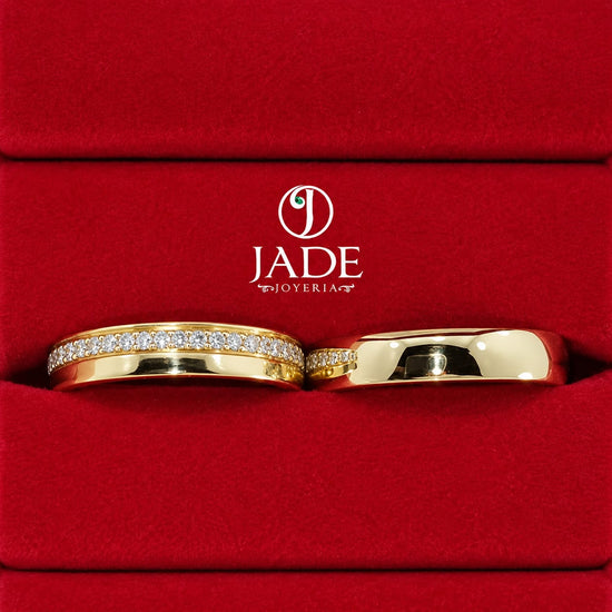 Aros de matrimonio Fer en oro 18k – Jade18k (vista 2)