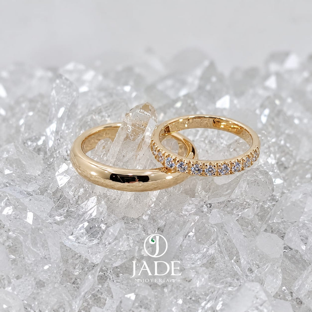 Aros de matrimonio boleados