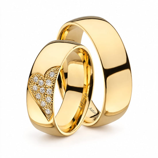 Aros de matrimonio Mi Corazón en Oro 18k – Jade18k