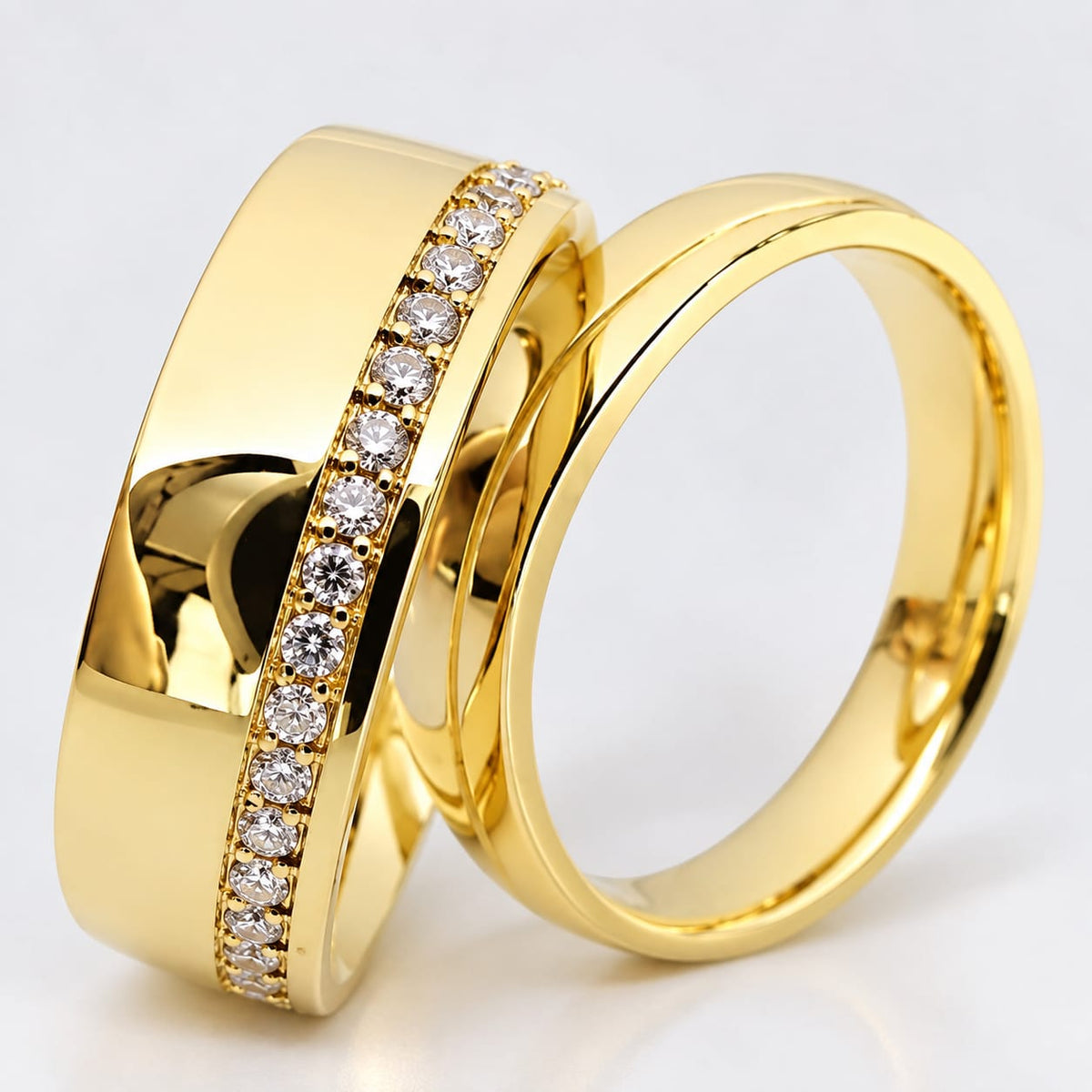 Aros de boda Contigo Siempre Oro de 18k
