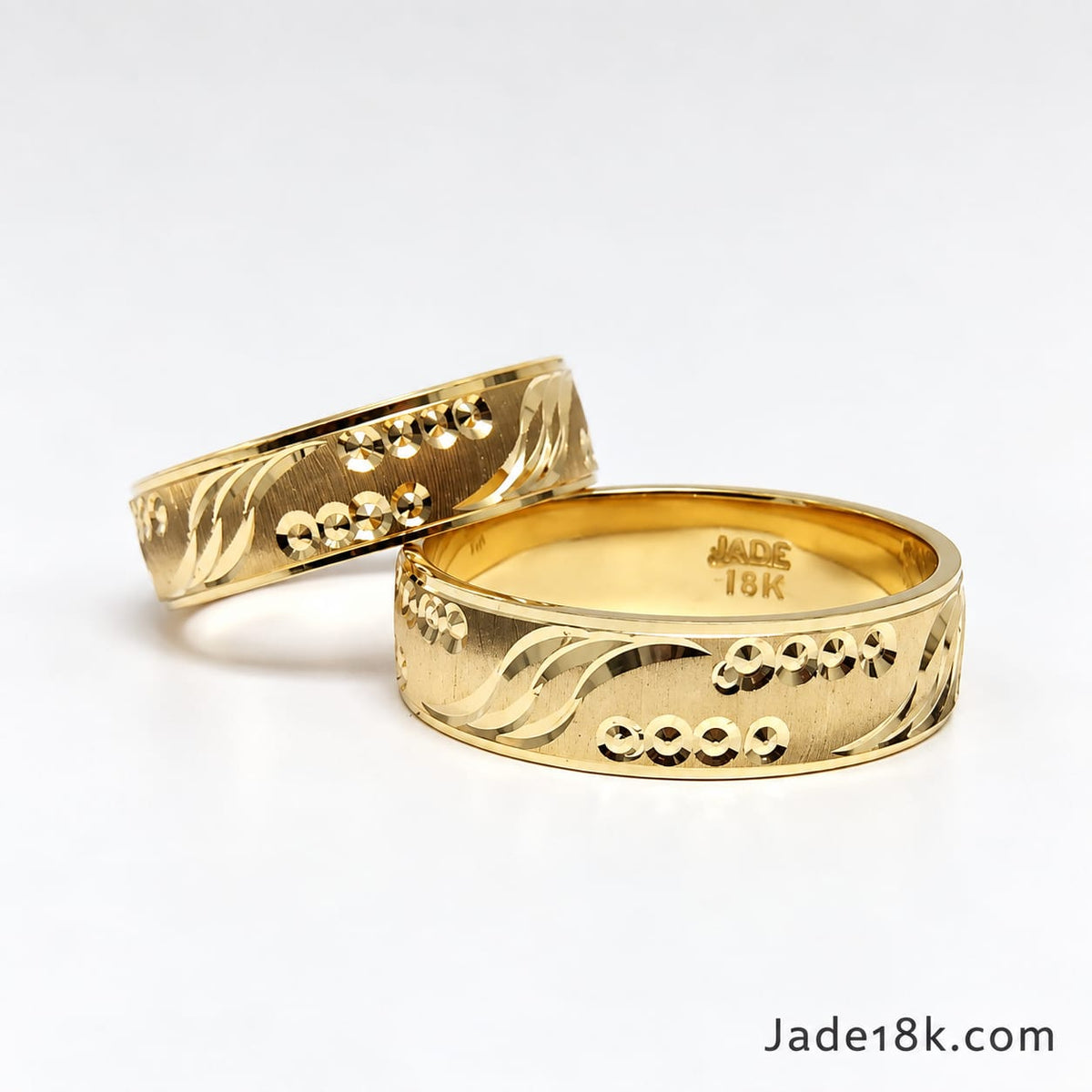 Alianzas aros de boda Efecto Diamante Oro de 18k
