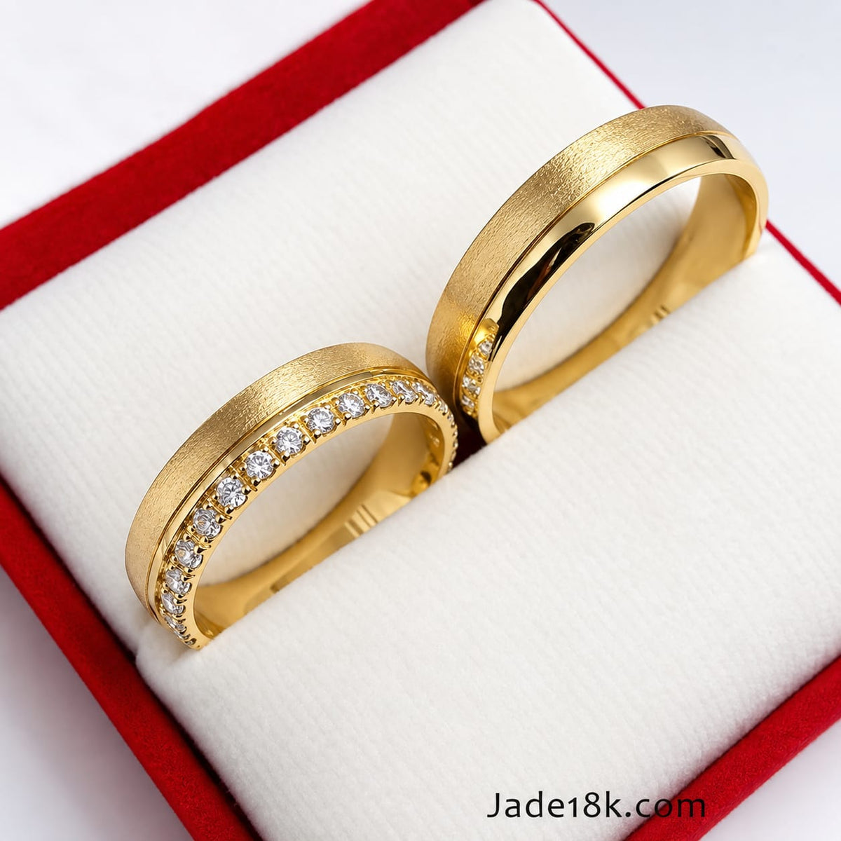 Aros de matrimonio Enny en oro de 18k