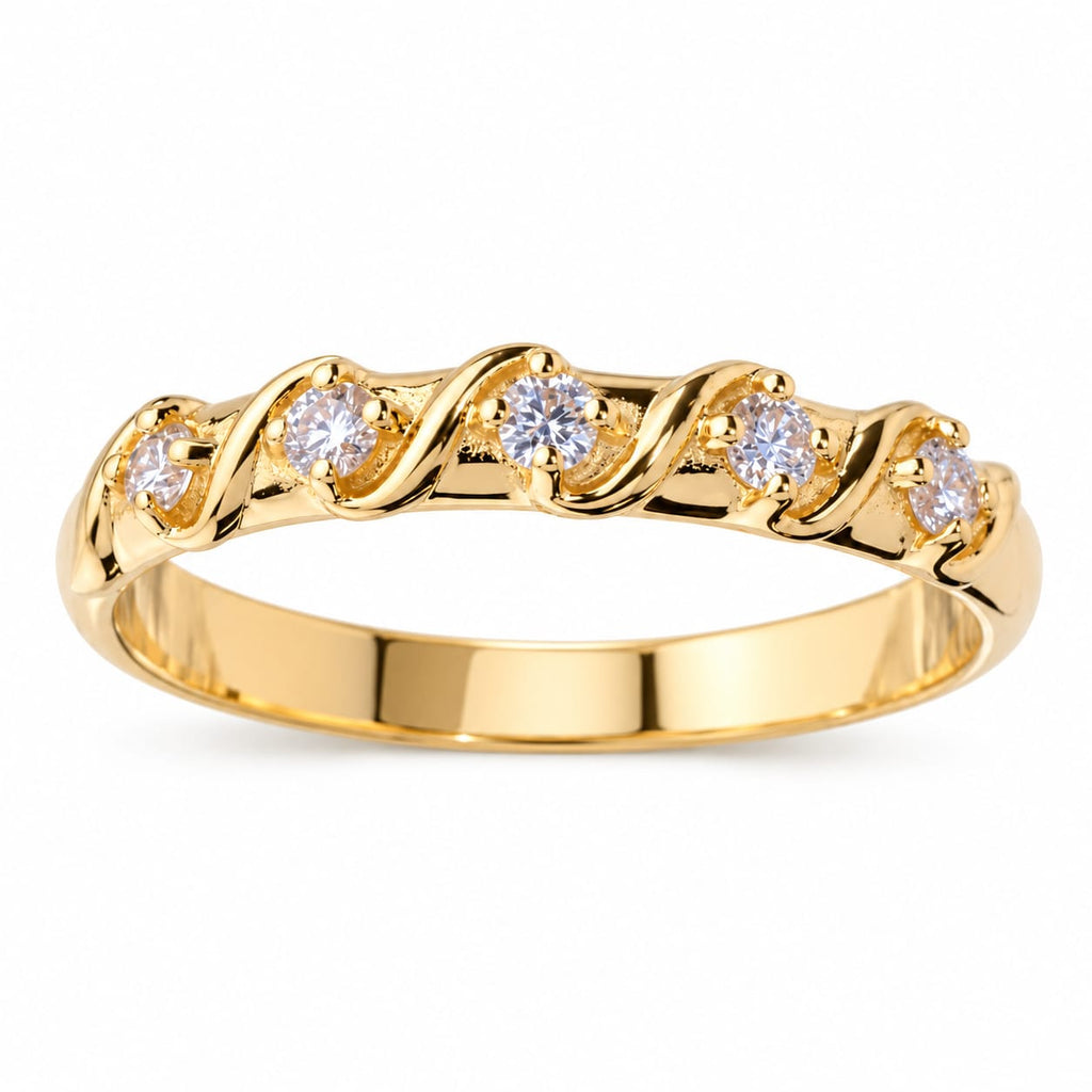 Aro de boda con moisanitas Linea eterna