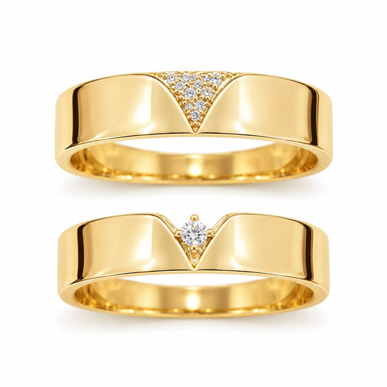 Aros de matrimonio Mau en oro 18k – Jade18k
