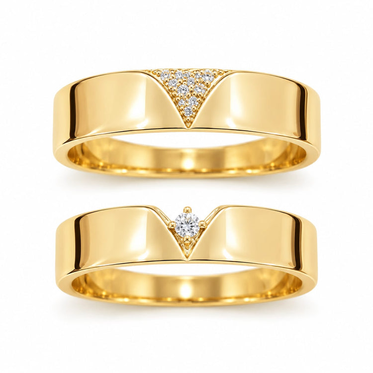Aros de matrimonio Mau en oro 18k – Jade18k