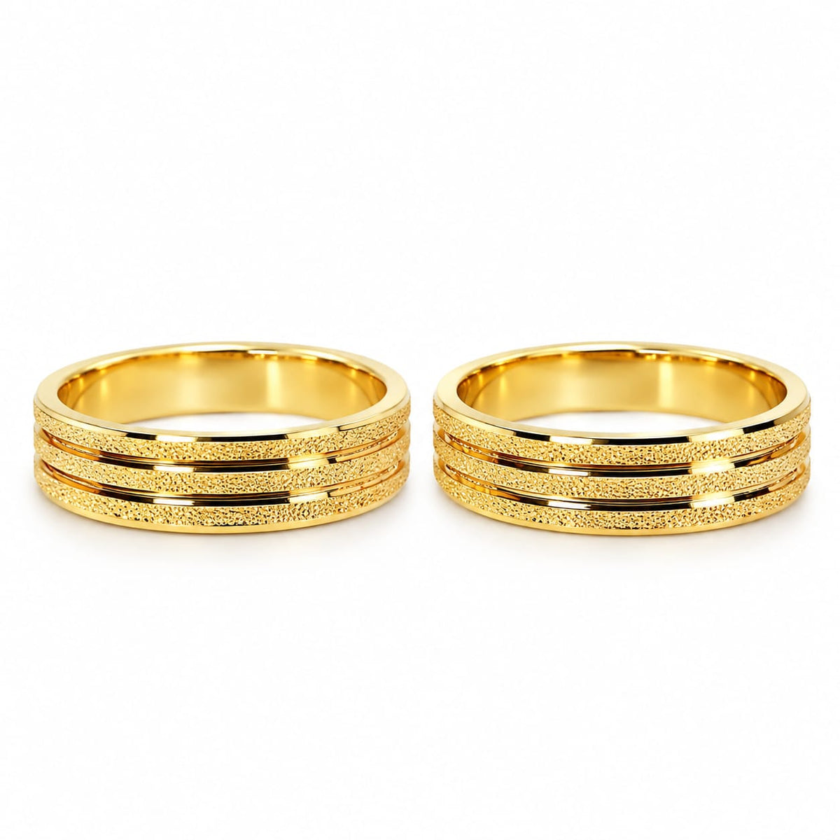 Alianzas aros de boda Diamantadas Oro de 18k