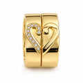 Aros de matrimonio Love en oro de 18k