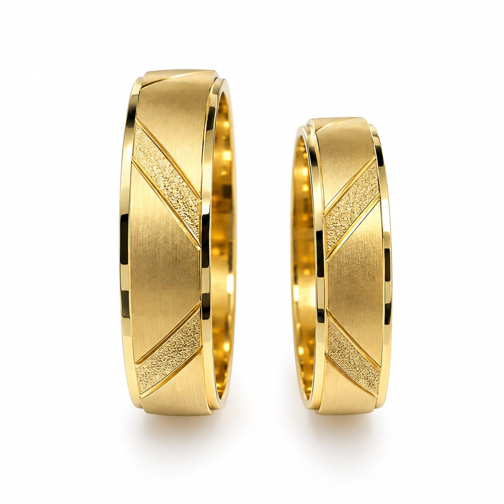 Aros de matrimonio Unión en oro de 18k