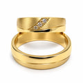 Aros de matrimonio Iris en oro de 18k