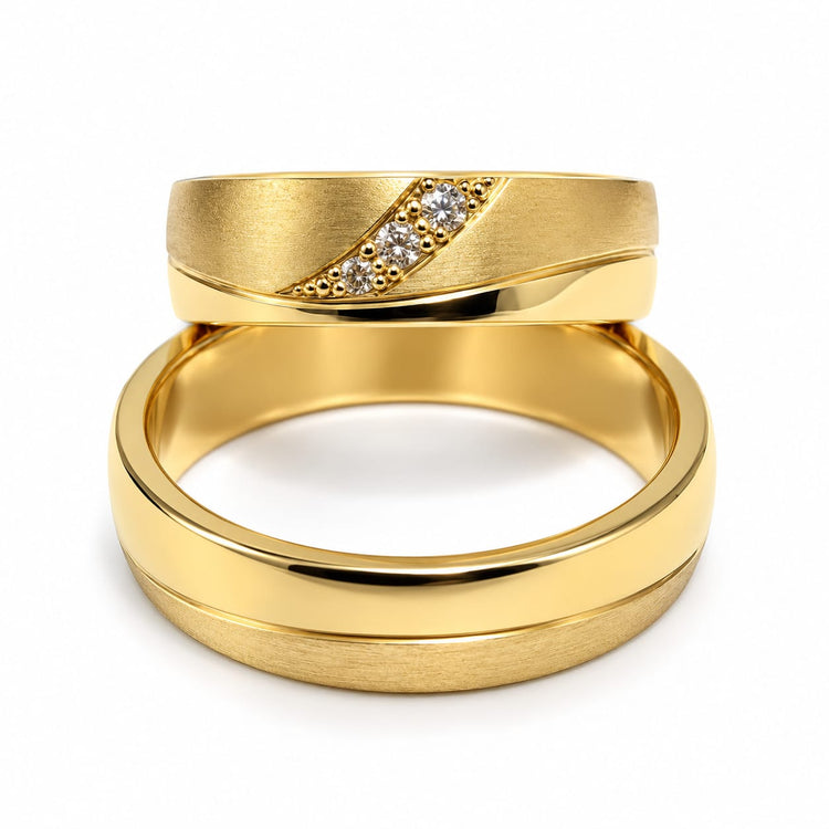 Aros de matrimonio Iris en Oro 18k – Jade18k