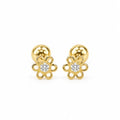 Aretes de Flor enroscable