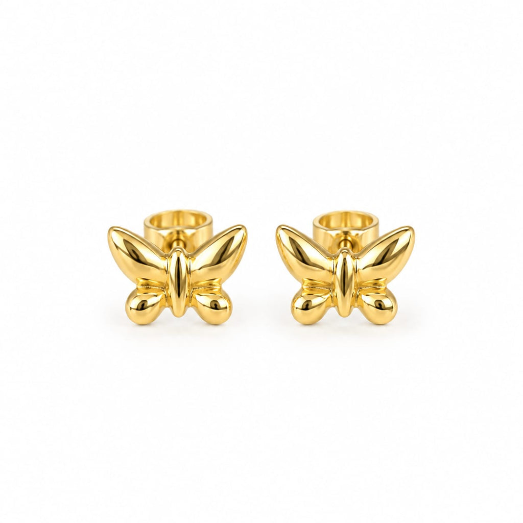 Aretes forma de mariposa para bebé