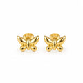 Aretes forma de mariposa para bebé