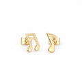 Aretes Nota Musical para Bebé Oro de 18k