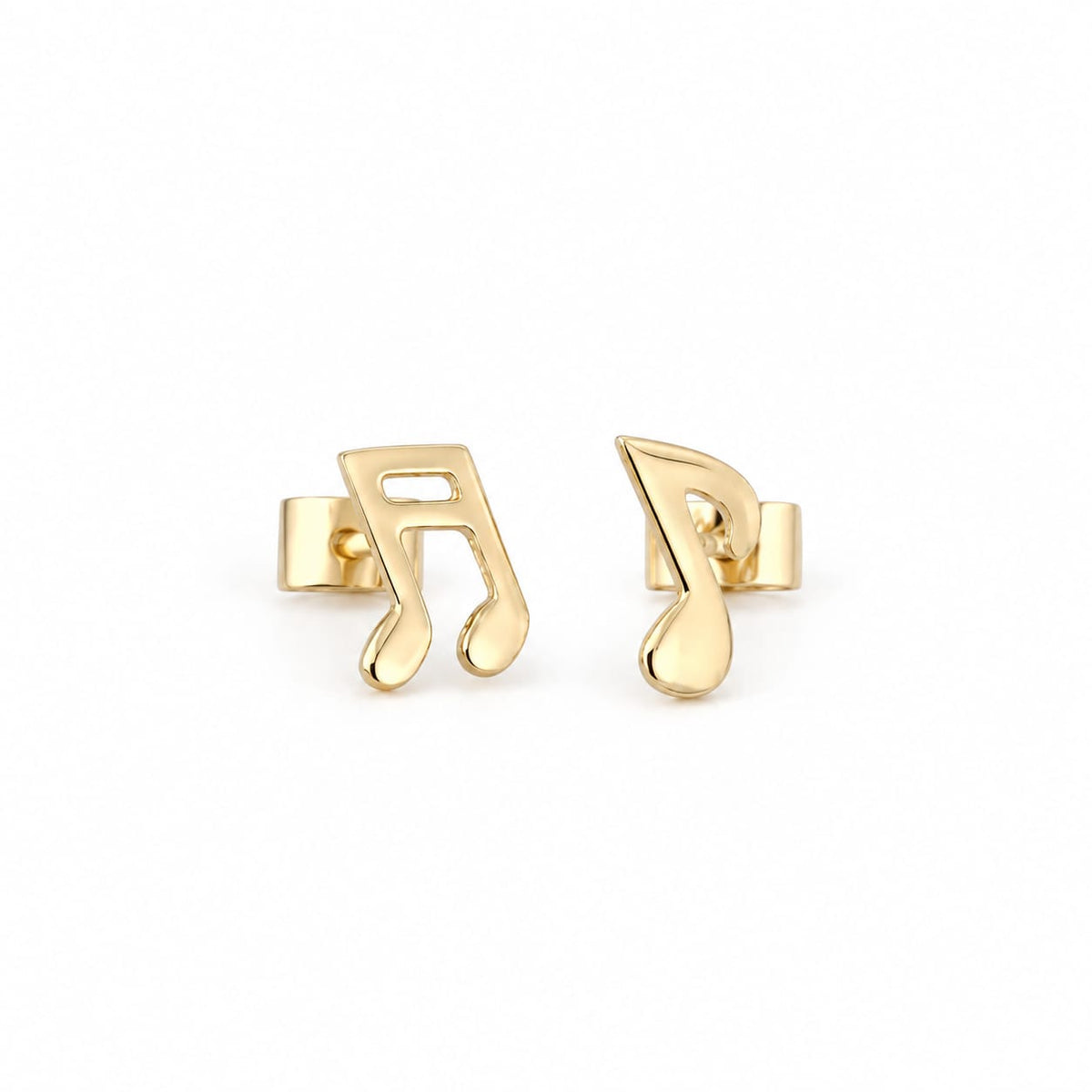 Aretes Nota Musical para Bebé Oro de 18k