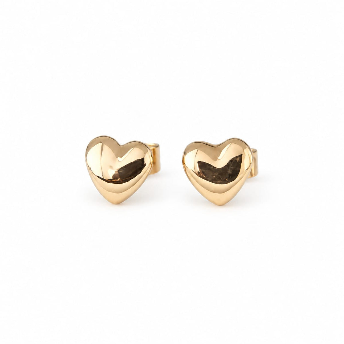 Aretes de Corazón para Bebé Oro de 18k