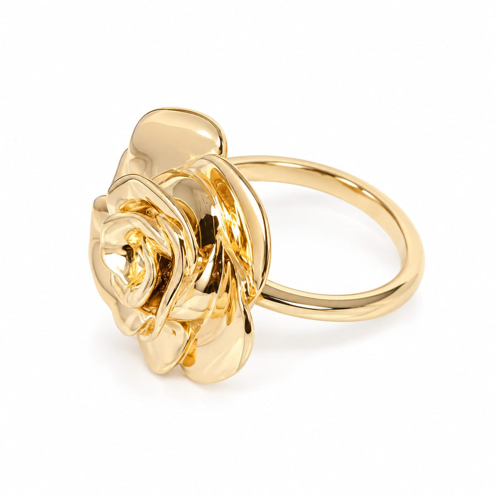 Anillo de Rosa en oro 18k