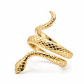 Anillo de serpiente con piedras en los ojos