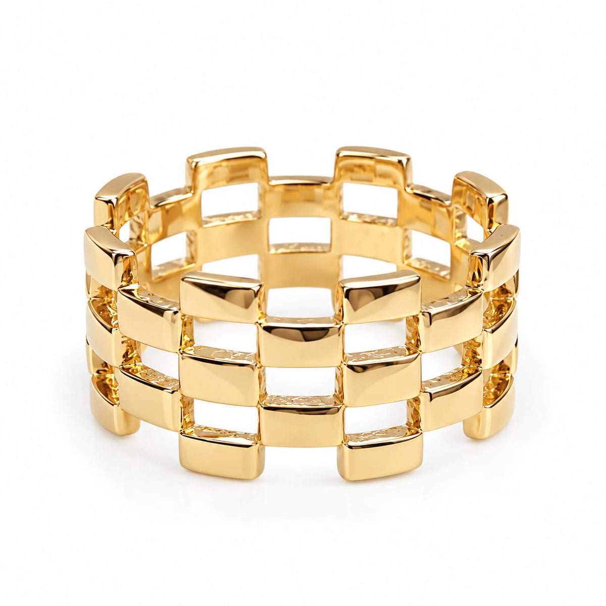 Anillo tejido ancho