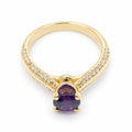 Anillo piedra morada