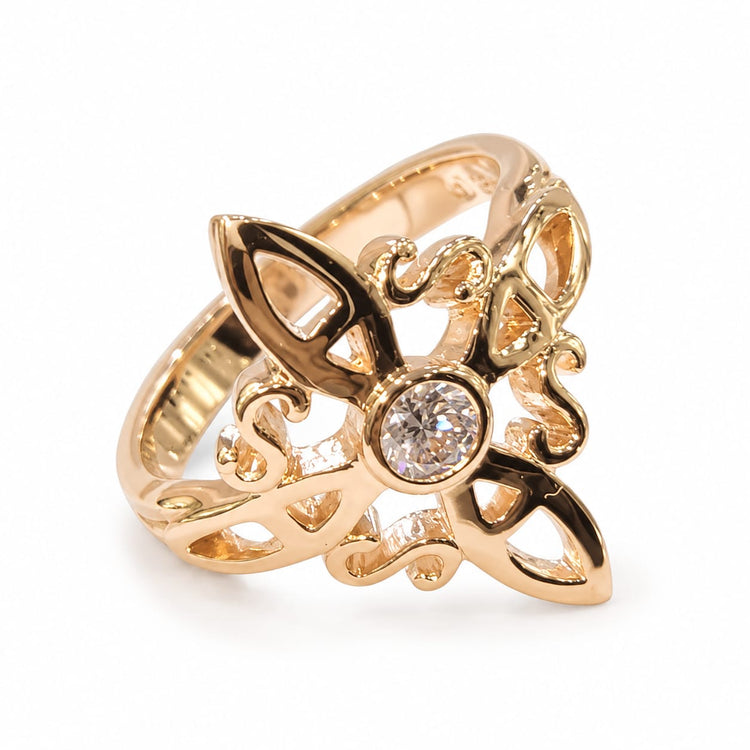 Anillo Pegaso en oro rosado 18k – Jade18k