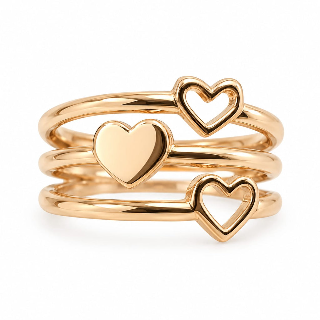 Anillo de Corazón Triple