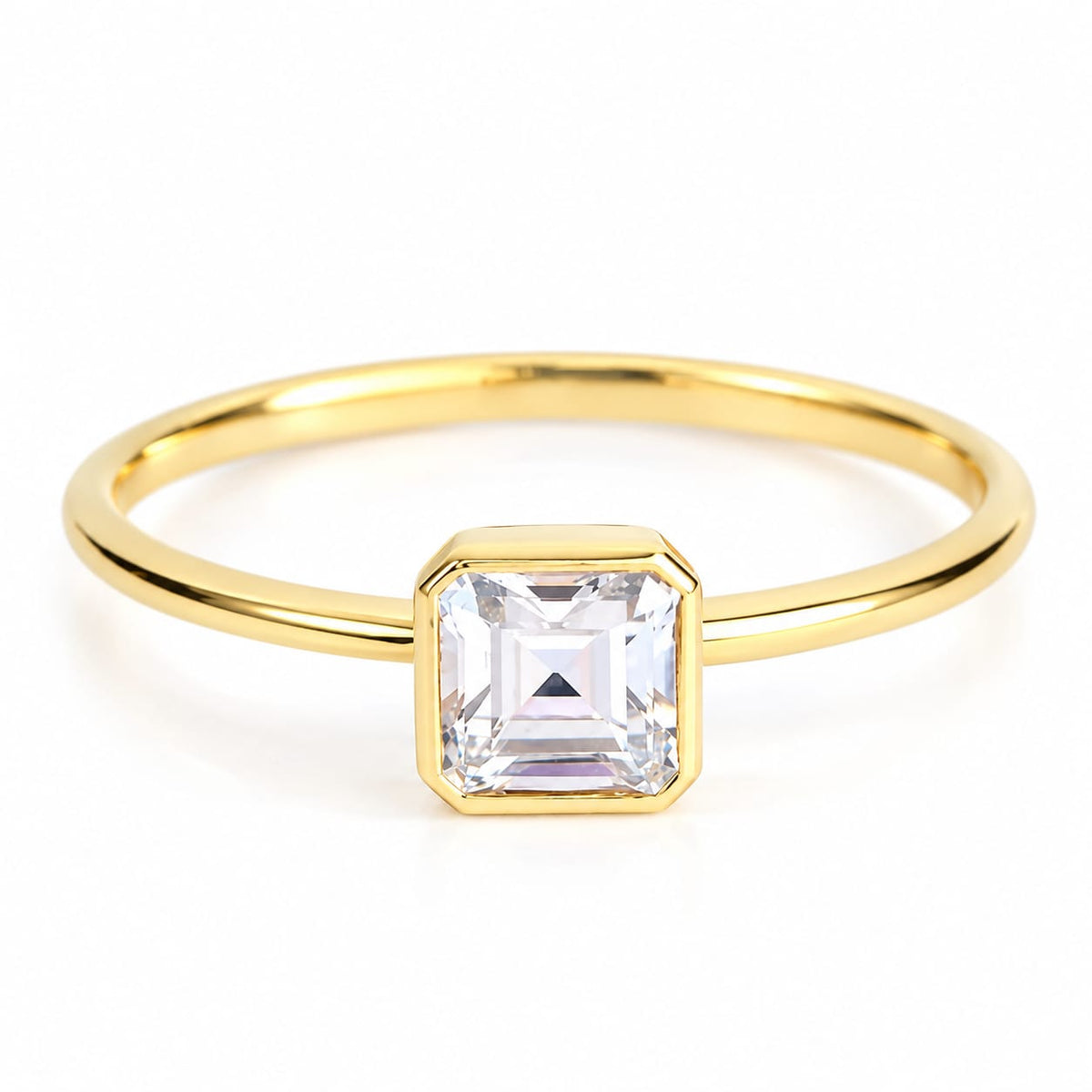 Anillo de Compromiso Piedra Cuadrada