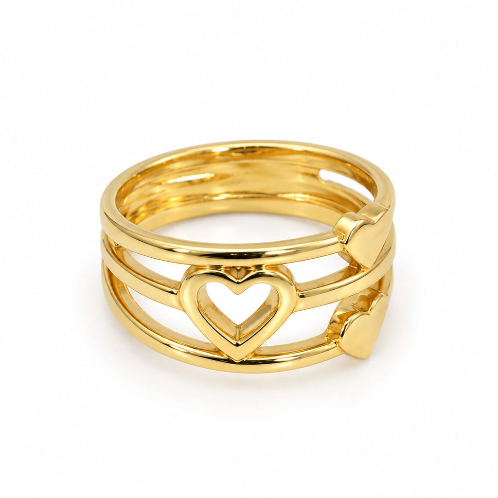 Anillo Tres en uno corazón