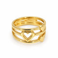 Anillo Tres en uno corazón